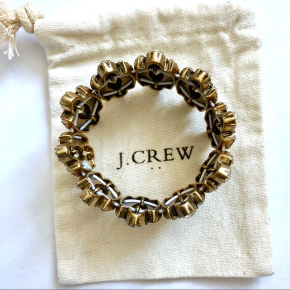 NWT J. Crew Crystal Statement Bracelet Stretch - Picture 4 of 7